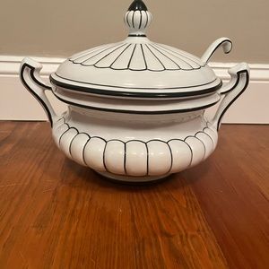 Hand Painted Antique Soup Tureen